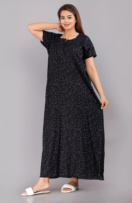AakarShana Women Nighty(Blue)