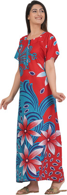 AakarShana Women Nightdress(Green)