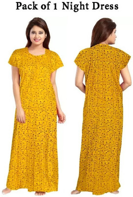ROOPYATI Women Nighty(Yellow)