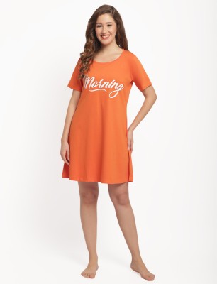 Secret Wish Women Nightshirts(Orange)