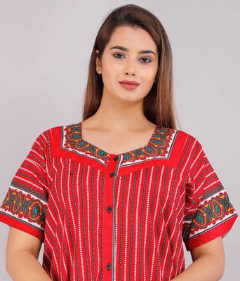 Shakti Enterprises Women Maternity/Nursing Nighty(Red)