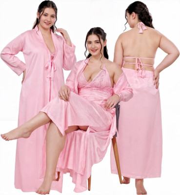 Nw Naughty Wish Women Nightdress(Pink)