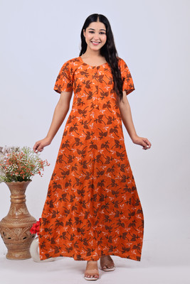 Navya Creation Women Nighty(Multicolor)