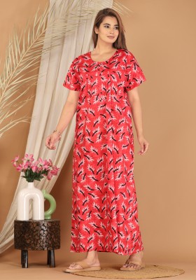 Fashion Network Women Nighty(Red)