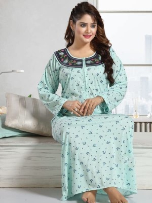 Gutthi Women Nighty(Blue)