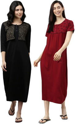 Kryptic Women Nightdress(Multicolor)