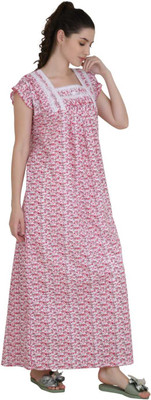 LDHSATI Women Nighty(Pink)