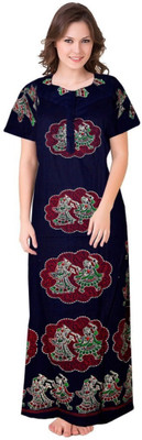 Sharma Distributor Women Nighty(Blue)