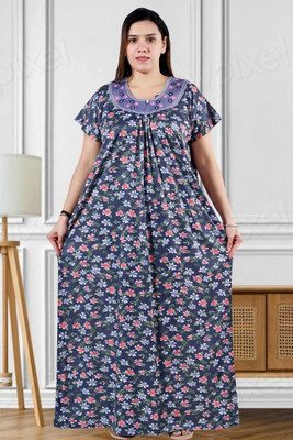 UpperCollection Women Nighty(Light Blue)