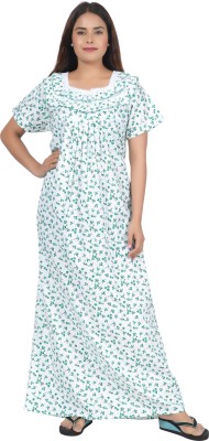 My Magic Creations Women Nighty(Green)