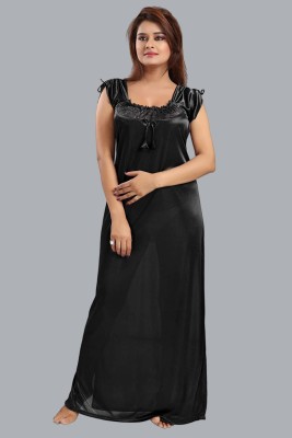 Rangmor Women Nighty(Black)