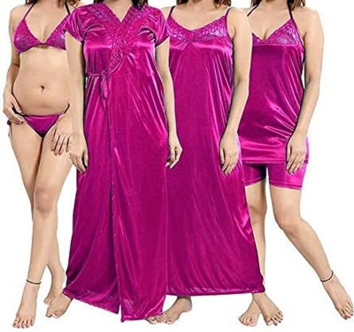 phkMall Women Nightdress(Pink)