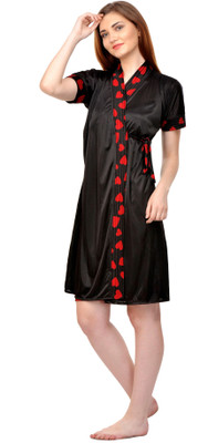PHALIN Women Robe(Red, Black)
