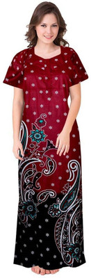 Homezilla Women Nighty(Multicolor)