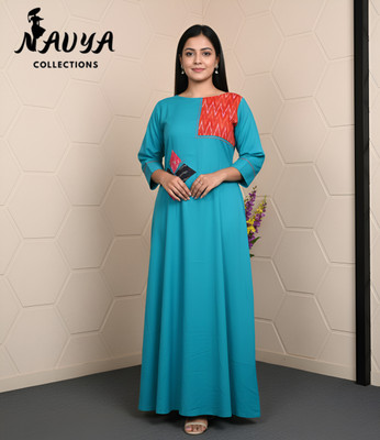 TheNavya Women Nighty(Light Blue)
