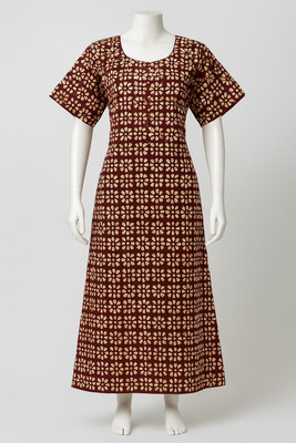 KushiNighties Women Nighty(Brown)