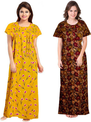 DreamBe Women Nighty Set(Multicolor)