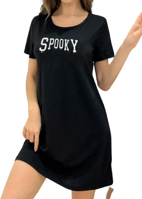 Calm Down Women Nighty(Black)