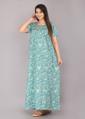 Gopiprem Women Nighty(Light Green)