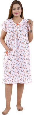 NACNO Women Nighty(Orange)