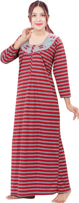 PlayKith Women Nighty(Red)