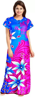 Sarthak Creation Women Nighty(Pink, Black)