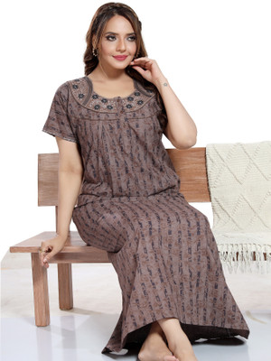RS Women Nighty(Brown)