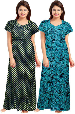 manya fashion Women Nighty(Multicolor)