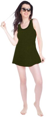 THE BLAZZE Women Nightdress(Dark Green)