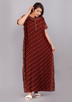 VRSU Women Nightdress(Maroon)