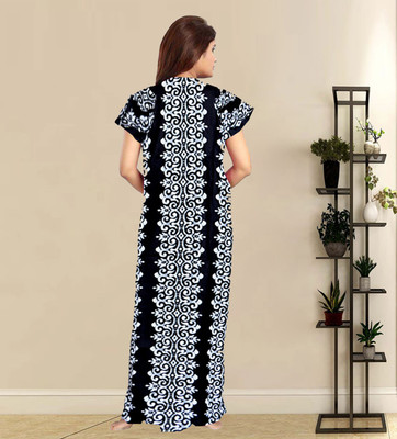 laxmi creation Women Nightdress(Black)