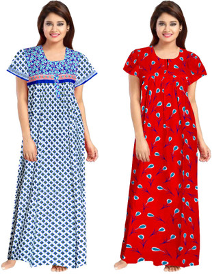 Hans Craft Women Nighty(Multicolor)