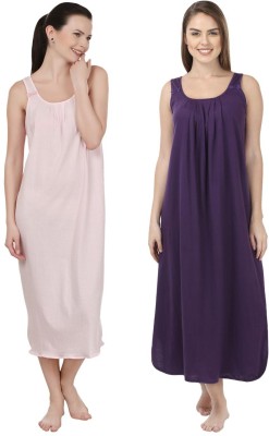 Blazon Women Nighty(Pink, Purple)