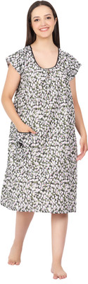 Breezly Women Nighty(Green)