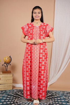 pradeep enterprises Women Nighty(Red)