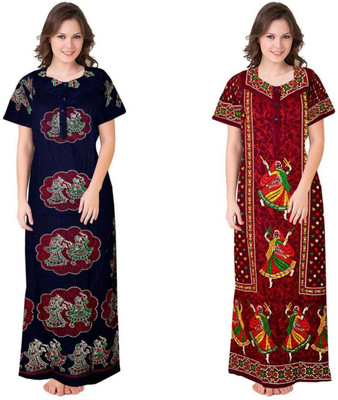 LA fashion Women Nighty Set(Multicolor)