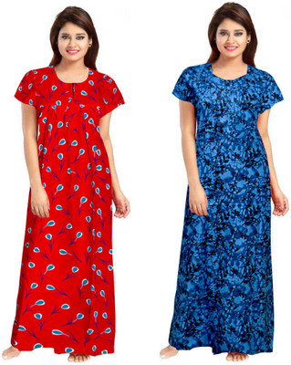 Vatatmaj Creations Women Nighty(Red)