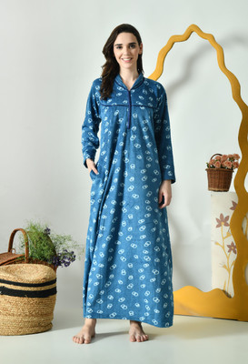 Dreamom Women Nighty(Dark Blue)
