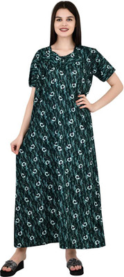 LDHSATI Women Nighty(Green)