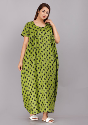 The Finer Things Women Nighty(Green)