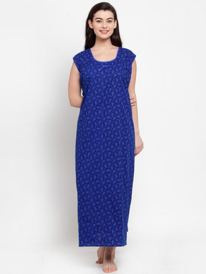 Secret Wish Women Nighty(Blue)