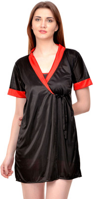 ROWENA Women Robe(Black)