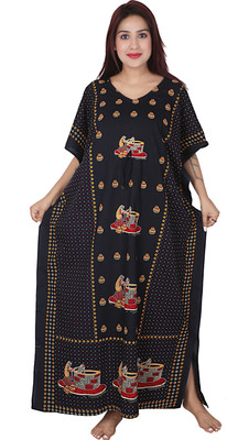 H&Y Women Nighty(Black)