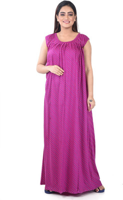 Piyali's Creation Women's Women Nighty(Purple)