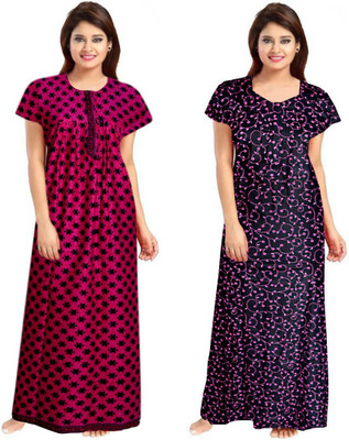 KL FASHION Women Nighty Set(Multicolor)