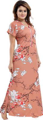 SHOPPING STATION Women Nighty(Multicolor)