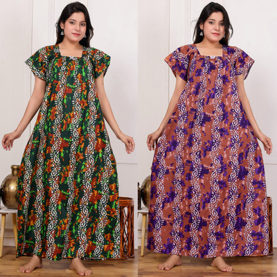 Enterprise Harshita Women Nighty(Multicolor)