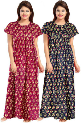 Parth Fashion Women Nighty Set(Multicolor)