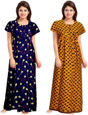 FAB COLLECTION Women Nighty Set(Multicolor)