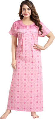 TRUNDZ Women Nighty(Pink)